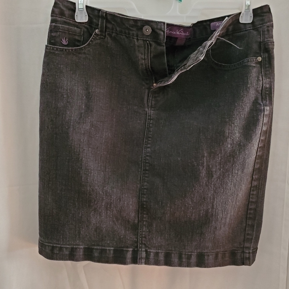 Gloria Vanderbilt Denim skirt Amanda skirt Size 12 - Picture 8 of 9